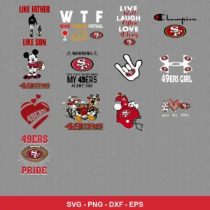modern 49ers player SVG expressing team pride for Cricut and Silhouette