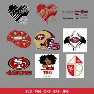 modern 49ers player SVG expressing team pride featuring 49ers logo for Cricut and Silhouette