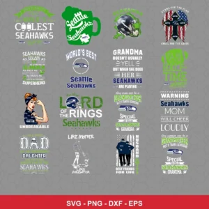 modern cartoon Seahawks player SVG expressing team pride for Cricut and Silhouette