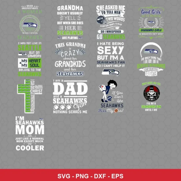 modern and playful Seahawks player SVG expressing team pride featuring text for Cricut and Silhouette