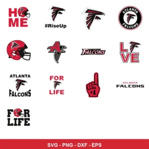 modern, clean, minimalist logo and text-based designs Falcons player SVG for Cricut and Silhouette