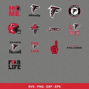 modern Falcons player SVG expressing team pride featuring falcons logo for Cricut and Silhouette