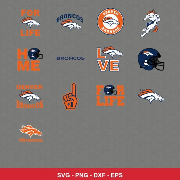 modern cartoon Broncos player SVG expressing team pride featuring broncos logo for Cricut and Silhouette