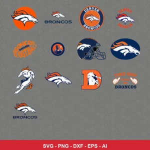 modern Broncos player SVG expressing team pride featuring broncos logo for Cricut and Silhouette