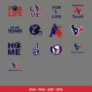 modern and playful Texans player SVG expressing team pride featuring texans logo for Cricut and Silhouette