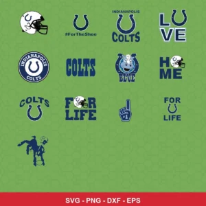 modern Colts player SVG expressing none featuring colts logo for Cricut and Silhouette
