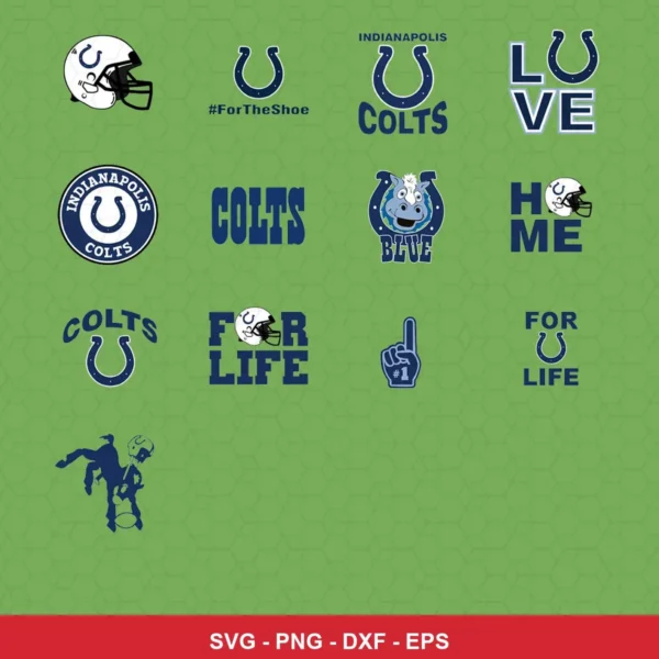 modern Colts player SVG expressing none featuring colts logo for Cricut and Silhouette