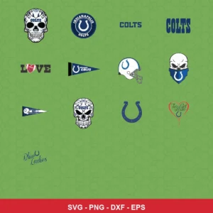 modern Colts player SVG expressing neutral featuring skull for Cricut and Silhouette