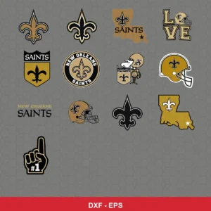 modern cartoon Saints player SVG expressing neutral featuring saints logo for Cricut and Silhouette