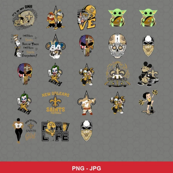 cartoon Saints player SVG expressing team pride featuring saints logo for Cricut and Silhouette