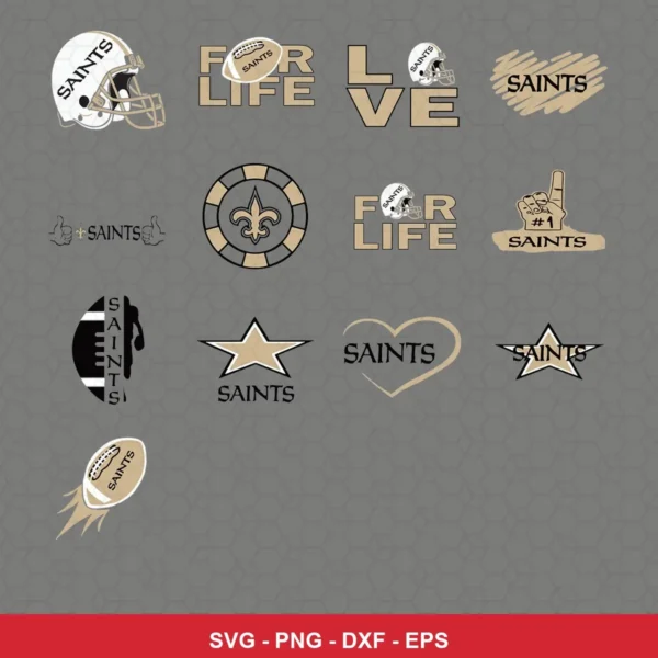 modern Saints player SVG expressing team pride featuring football helmet for Cricut and Silhouette