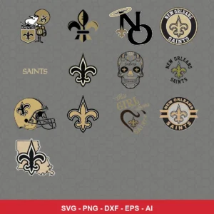 modern Saints player SVG expressing neutral featuring saints logo for Cricut and Silhouette