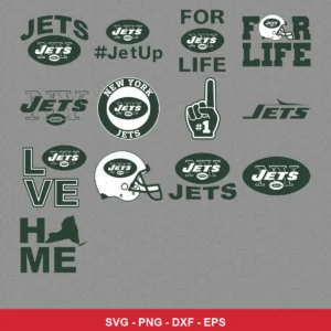 modern Jets player SVG expressing team pride featuring team logos for Cricut and Silhouette