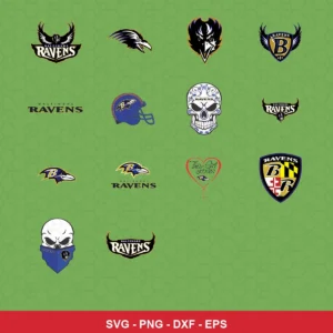 modern cartoon Ravens player SVG expressing team pride featuring ravens logos for Cricut and Silhouette