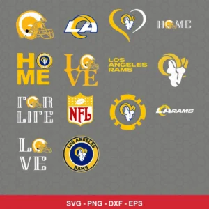 modern Rams player SVG expressing team pride featuring football helmet for Cricut and Silhouette