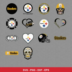 modern, sports-themed Steelers player SVG expressing N/A featuring steelers logo for Cricut and Silhouette