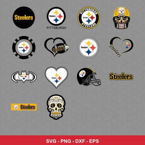 modern, sports-themed Steelers player SVG expressing N/A featuring steelers logo for Cricut and Silhouette
