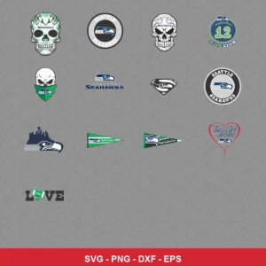 modern Seahawks player SVG expressing none featuring skulls for Cricut and Silhouette