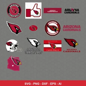 modern, clean, logo-centric Cardinals player SVG expressing team pride and identity for Cricut and Silhouette