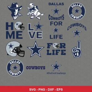 modern Cowboys player SVG expressing team pride for Cricut and Silhouette