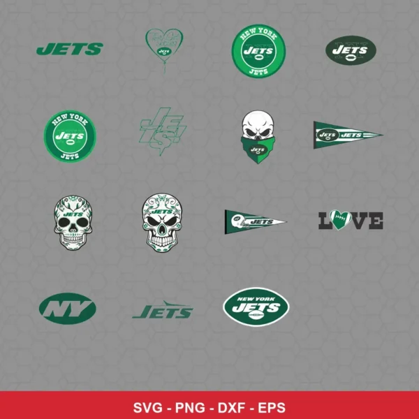 modern Jets player SVG expressing team pride featuring team logos for Cricut and Silhouette