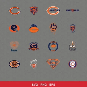 modern Bears player SVG expressing team pride featuring bears logo for Cricut and Silhouette