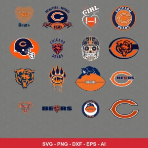 modern Bears player SVG expressing team pride featuring bears logo for Cricut and Silhouette