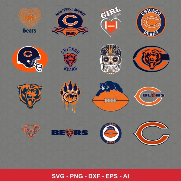 modern Bears player SVG expressing team pride featuring bears logo for Cricut and Silhouette