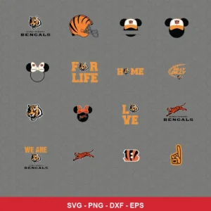 modern Bengals player SVG expressing team pride featuring bengals logo for Cricut and Silhouette