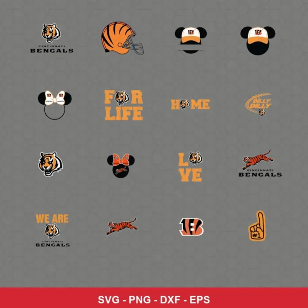 modern Bengals player SVG expressing team pride featuring bengals logo for Cricut and Silhouette