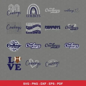 modern Cowboys player SVG expressing team pride featuring text for Cricut and Silhouette