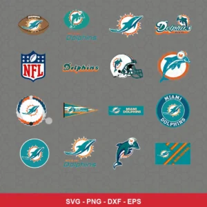 modern Dolphins player SVG expressing N/A featuring dolphins logo for Cricut and Silhouette
