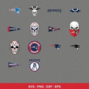 modern and edgy Patriots player SVG expressing team pride featuring skull for Cricut and Silhouette