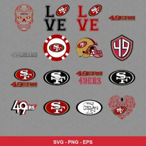 modern 49ers player SVG expressing neutral featuring skull for Cricut and Silhouette