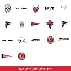 modern cartoon with skull and sports logo elements Falcons player SVG expressing team pride for Cricut and Silhouette