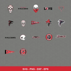 modern and playful Falcons player SVG expressing team pride featuring falcons logo for Cricut and Silhouette