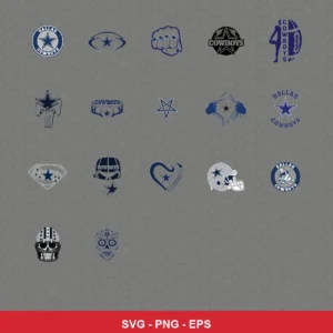 modern Cowboys player SVG expressing none for Cricut and Silhouette