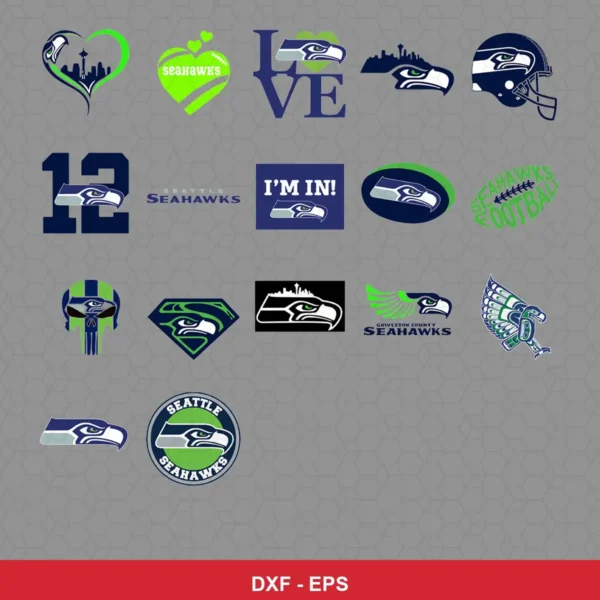 modern Seahawks player SVG expressing team pride featuring seahawks logo for Cricut and Silhouette