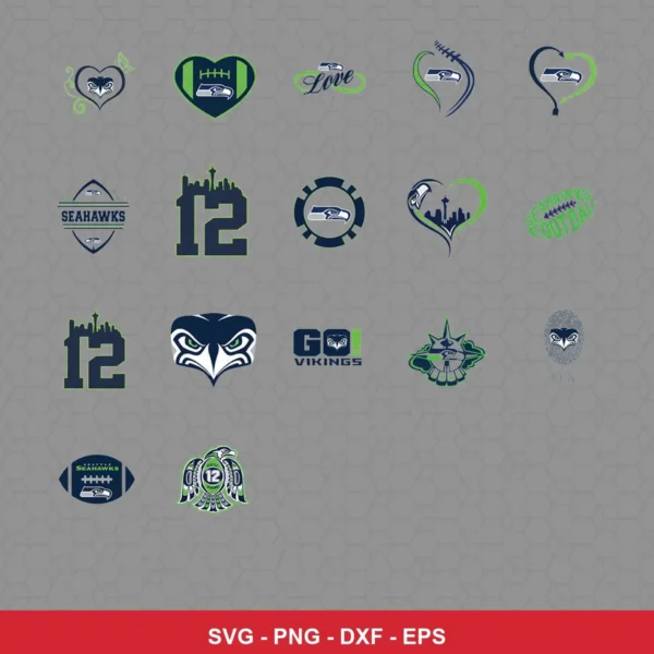 modern and playful Seahawks player SVG expressing team spirit for Cricut and Silhouette