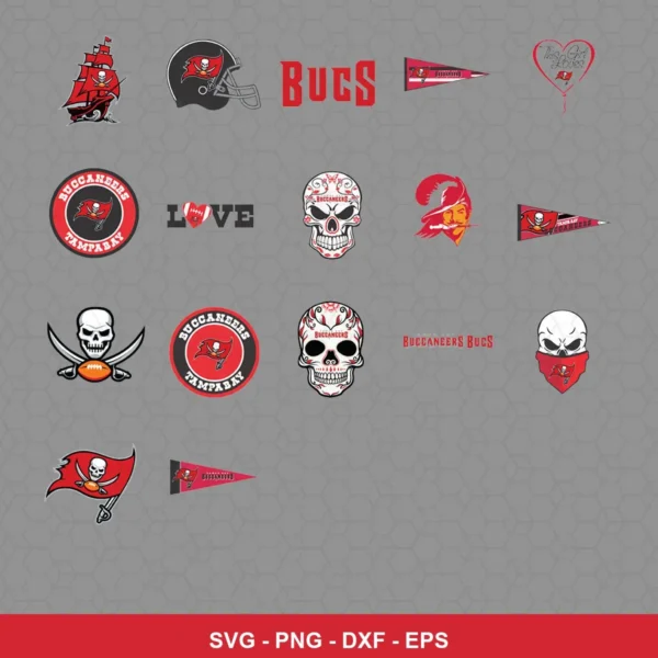 modern Buccaneers player SVG expressing team pride featuring buccaneers logo for Cricut and Silhouette