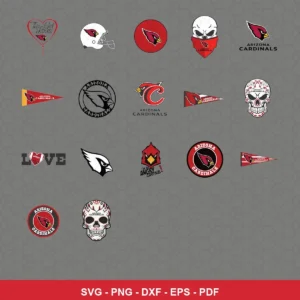modern cartoon with stylized skulls and classic sports logos Cardinals player SVG for Cricut and Silhouette