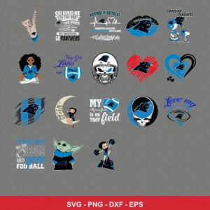 modern cartoon Panthers player SVG expressing team pride for Cricut and Silhouette
