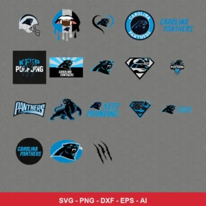modern Panthers player SVG expressing team pride featuring panthers logo for Cricut and Silhouette