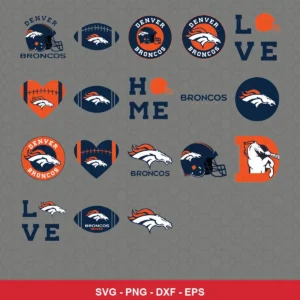 modern Broncos player SVG expressing team pride featuring broncos logo for Cricut and Silhouette