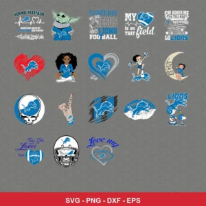 modern cartoon Lions player SVG expressing team pride for Cricut and Silhouette
