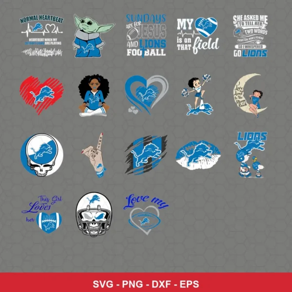 modern cartoon Lions player SVG expressing team pride for Cricut and Silhouette