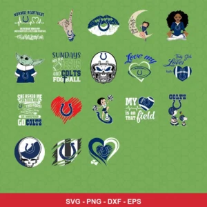 modern, playful Colts player SVG expressing team pride featuring colts logo for Cricut and Silhouette