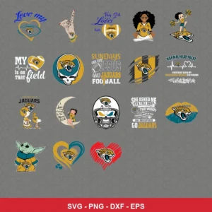 modern cartoon Jaguars player SVG expressing team pride featuring jaguars logo for Cricut and Silhouette