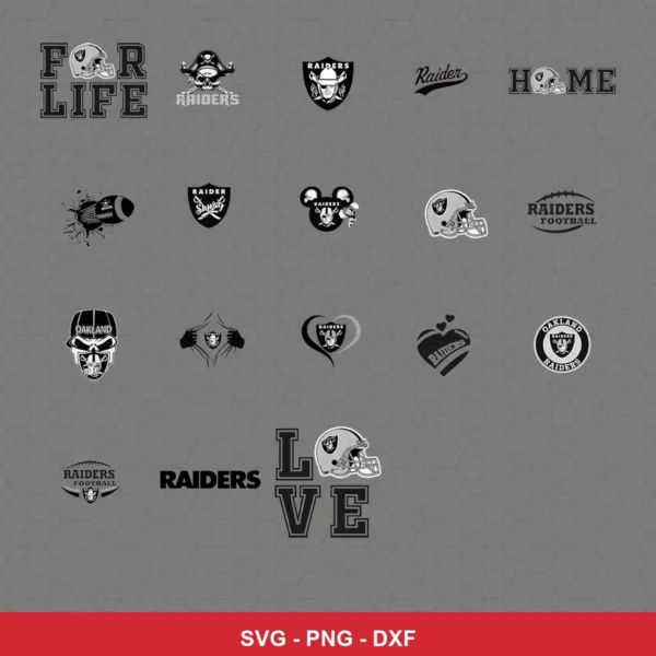 modern, sports-themed Raiders player SVG expressing team pride featuring raiders logo for Cricut and Silhouette