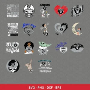 modern cartoon Raiders player SVG expressing team pride featuring raiders logo for Cricut and Silhouette